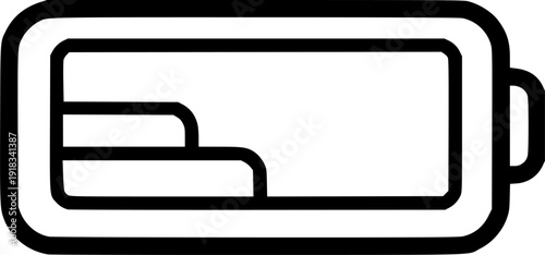 
Simple battery line icon. Stroke pictogram. Vector illustration isolated on a white background. Premium quality symbol. Vector sign for mobile app and web sites