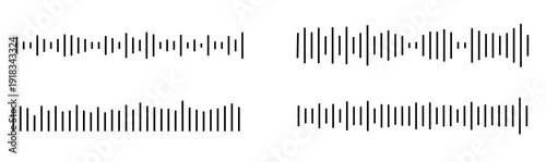 Bild auf Leinwand Podcast sound wave audio waveform vector illustration with frequency lines and music equalizer pattern
