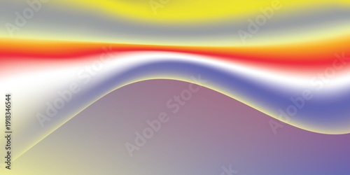 Elegant Abstract Wave Background in blue, red, yellow, and orange, Amazing Web Design Element or Digital Art Display. New esp vector