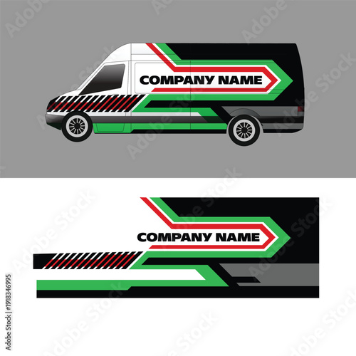 vector design decal wrap body car van cargo company delivery

