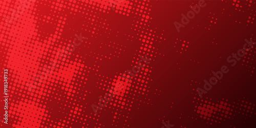 Abstract red diagonal geometric shape with halftone, modern design