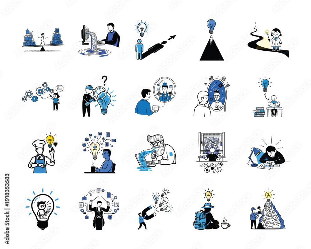 Fototapeta premium Creative pros sparking innovation creative ideas, innovation, creative professionals, idea generation, problem solving, brainstorming, design thinking, creativity, innovation strategies,