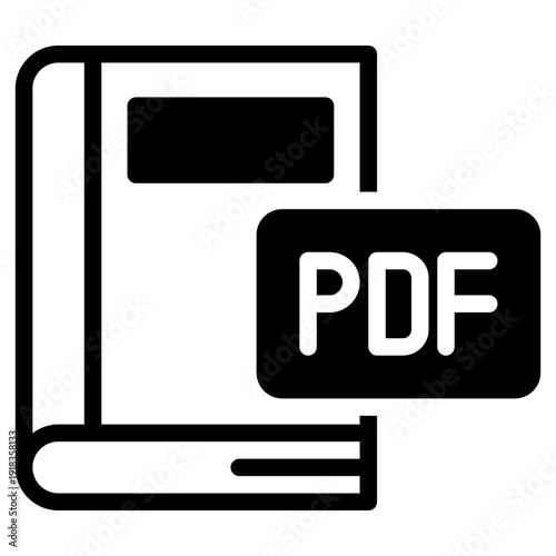 PDF file solid icon