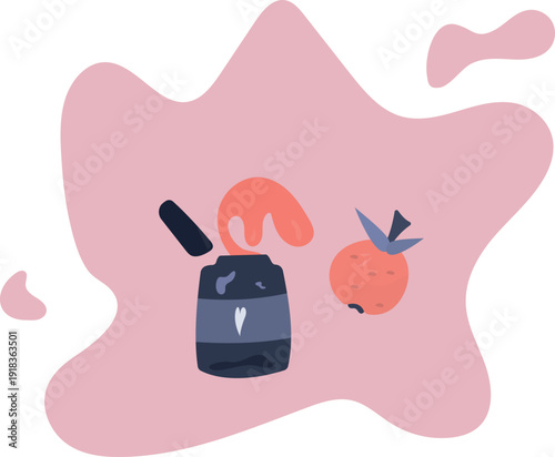 Apple jam. The concept of cooking and sweet additives.