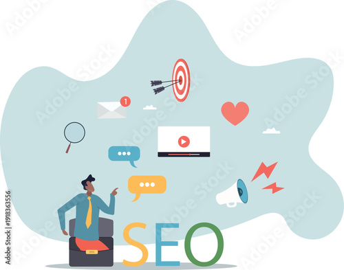 Marketing manager, online advertising, social media content or promotion campaign,human life and situation.