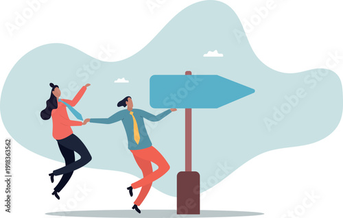 Right direction to success, strategy or plan to go in correct path,human life and situation.