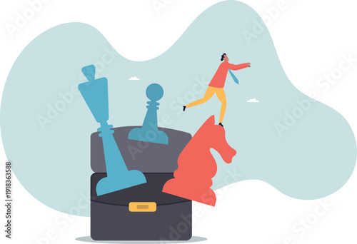 Strategic move, leadership to lead team with strategy, challenge to success,human life and situation.