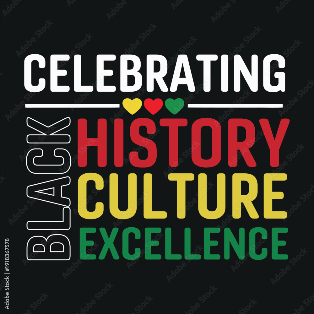 Obraz premium Black history month celebration t shirt 
