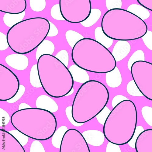 Foto Easter seamless pattern with eggs for wallpaper and kitchen fabrics and textiles