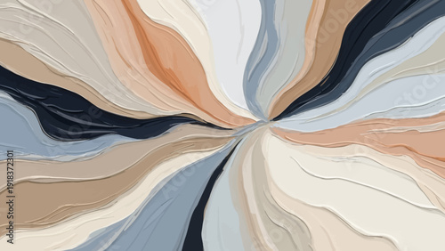 Abstract neutral swirl pattern with flowing marble texture illustration, vector, 