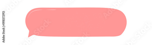 Hand drawn organic speech bubble with grunge texture in rectangle banner shape. Brush texture adds chat dialogue message style. Ideal for abstract conversation box or modern chat message graphic.