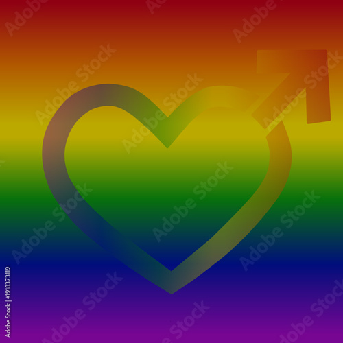 Fondo símbolo amor homo personalizable.