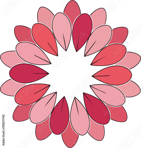 Pink and Red Floral Pattern Design.