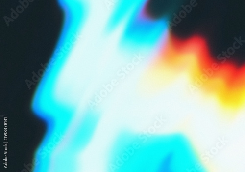 Bright Diagonal Iridescent Spectrum Light Streak