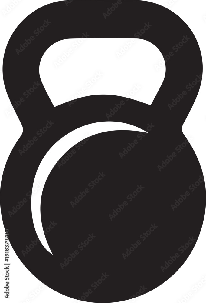 Fototapeta premium unique kettlebell vector icon