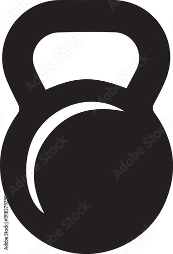 unique kettlebell vector icon