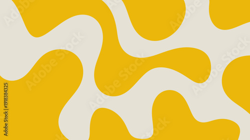 An abstract composition features flowing organic shapes in shades of vibrant yellow and creamy white creating a visually dynamic pattern high quality professional detailed modern elegant