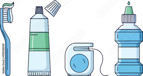 Toothbrush Toothpaste Floss Dental Floss Container.