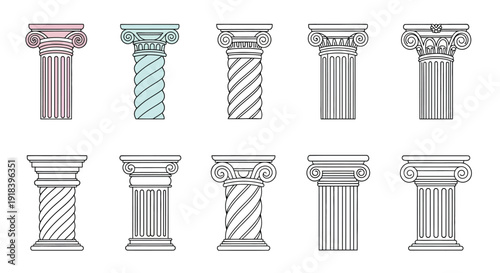 Architectural columns a collection of classical and decorative designs