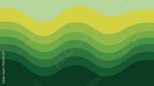 An abstract background featuring undulating waves of color transitioning from light yellow at the top to dark green at the bottom high quality professional detailed modern