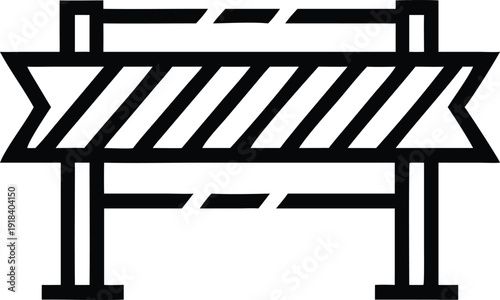 Essential warning sign for construction zones indicating restricted access for safety