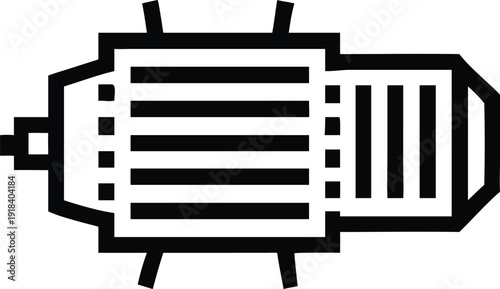 Streamlined Industrial Electric Motor Symbolizing Power, Efficiency, and Modern Manufacturing