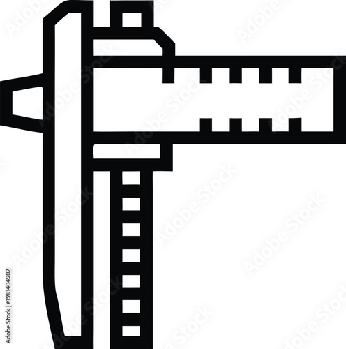 Industrial caliper precision measuring tool for accurate engineering and construction projects