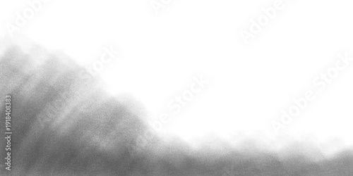 Soft Black Smoke and Fog Overlay Isolated on White Background