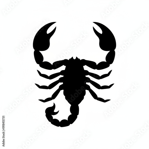 scorpion icon silhouette illustration for wildlife, desert, and arachnid design