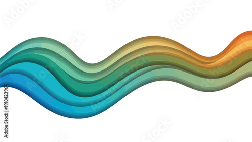 Multicolored Wavy Lines Gradient Design Element.