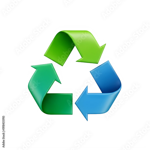 Free Download Recycling symbol with green and blue arrows isolated on transparent background - GFXLoad