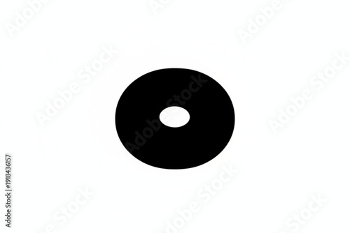 Black Circle with a White Dot: A simple, minimalist design featuring a solid black circle with a contrasting white dot at its center. Its clean lines and bold contrast invite contemplation.