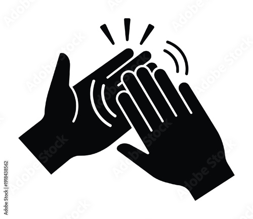 Clapping hands applause or appreciation gesture for achievements or encouragement support