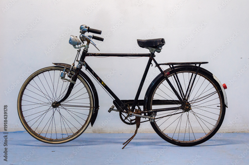 Fototapeta premium Retro Bicycle Close Up, Vintage Style