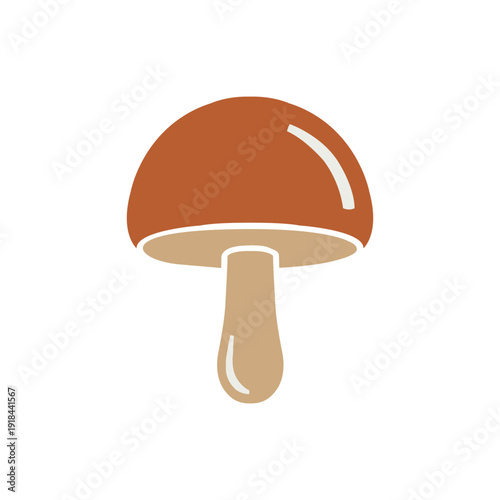 vector mushroom isolated on white background