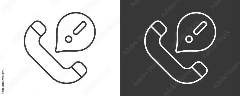 Obraz premium Emergency Call Icon Set Vector Collection Isolated In Black And White