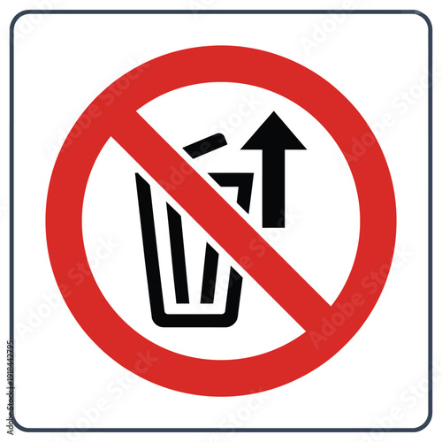 No unauthorized item removal prohibition sign graphic element.
