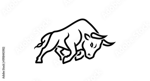 Black and white vector illustration of a horse and rhinoceros in simple cartoon silhouette style isolated on white background