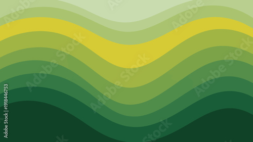 An abstract background features undulating lines of varying green and yellow shades creating a wave like pattern with a smooth gradient high quality professional detailed modern
