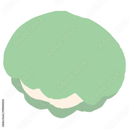 5月の園だよりに使いやすい シンプル手描きイラストカットシリーズ｜柏餅（子どもの日）｜May Simple Hand-Drawn Illustration Cut Series for Preschool Newsletter | Kashiwa Mochi (Children’s Day)