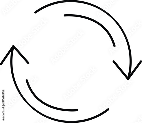 Art & Illustration, Refresh icon with circular arrows for sync and reload