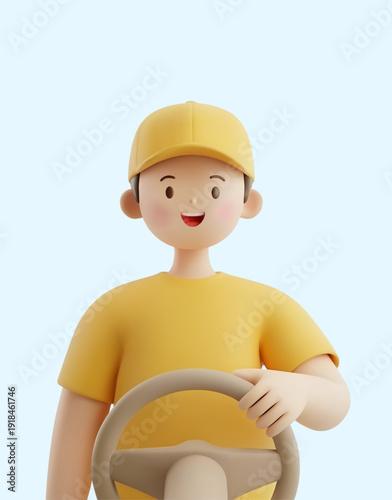 전문 직업을 가진 3D 캐릭터
