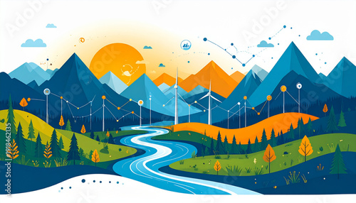 Eco Business Infographic Landscape