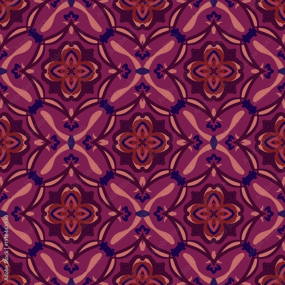 Fototapeta premium Seamless pattern with flower