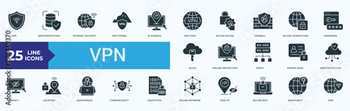 VPN  Icon Pack Illustration Vector Glyph Style