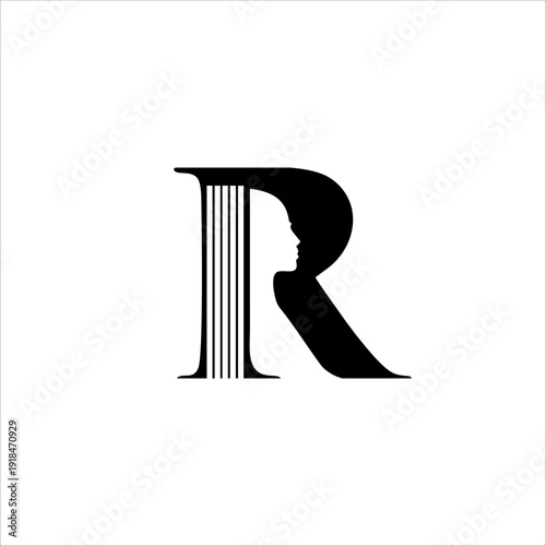 Print RR letter logo design for your brand and company identity.