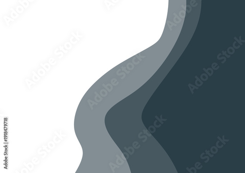 Gray Layered Wave Abstract Design