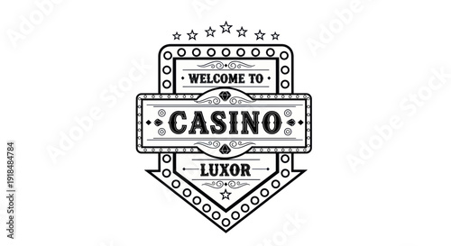 Welcome to Casino Luxor Neon Sign Retro Design