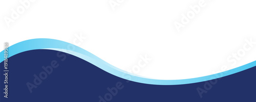 Abstract Blue Wave Header Background with Modern Corporate Curve Design