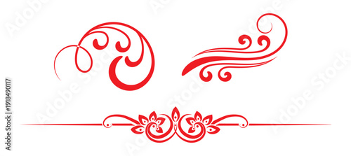 Collection Vector line vintage design 